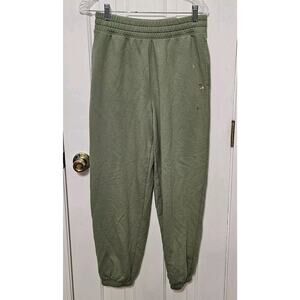 American Eagle Green Flower Embroidered High Rise Boyfriend Jogger Pants Women